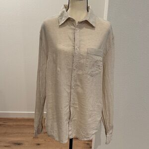 Men's H&M Beige linen Casual Shirt